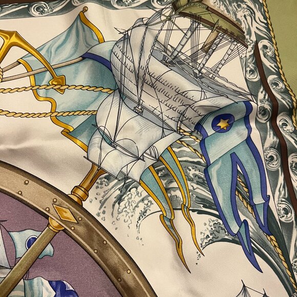 Authentic Hermes Silk Scarf - Picture 9 of 10